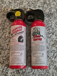 V1 Two Red 8.1-ounce Canisters Of Wildlife Protection Spray