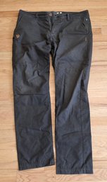 V12 Pair Of Dark Gray Fjllrven G-1000 Trousers Featuring The Brand's Classic Arctic Fox Logo