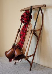 Antique ALLEN & CO Wood And Metal Sleigh