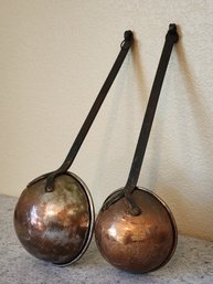 (2) Vintage Copper Plated Metal Cookware Selections