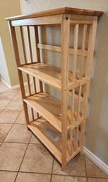Contemporary Light Wood Display Shelf #1