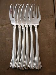 JB104 (6) Vintage REED AND BARTON Sterling Silver .925 Silverware Flatware Forks