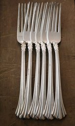 JB107 (6) Vintage REED AND BARTON Sterling Silver .925 Silverware Flatware Dinner Forks
