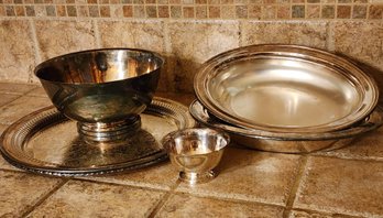 Assortment Of Vintage Silver Plated Tableware Service Accessories