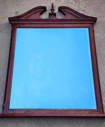 Large Vintage PENNSYLVANIA HOUSE Wood Framed Beveled Hanging Mirror