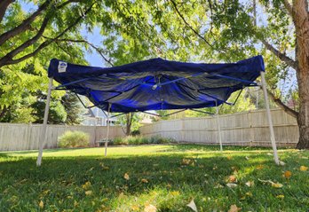 Huge DIAMOND PEAK Shelters Large Fabric Covered Shelter Canopy System With Storage Bag