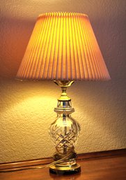 Vintage WATERFORD CRYSTAL Table Lamp With Original Shade