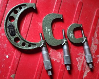 Set Of (3) MITUTOYO Caliper Measuring Engineering Tools
