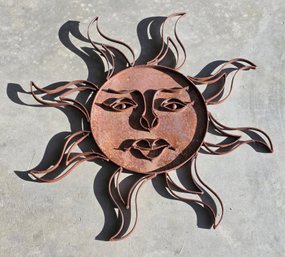 Metal Outdoor Lawn And Garden Decorative Sunshine Sun Hanging Figure