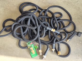(2) Expandable Water Hose Selections With Brown Crate