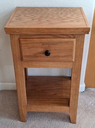 One Drawer Night Stand In An Oak Finish