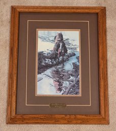 Vintage Framed BEV DOOLITTLE Spirit Of The Grizzly Art Print