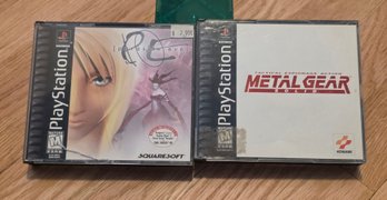 (2) Vintage Playstation Video Game Selections - Metal Gear And Final Fantasy