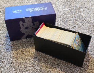 Large Selection Of Pokemon Trading Cards Featuring PURPLE Hard Decor Case