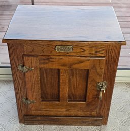 Reproduction White Clad Oak Ice Box Cabinet #2