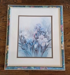 Limited Edition, Signed, And Numbered Framed Art Print Of Irises By Artist Carmel Foret