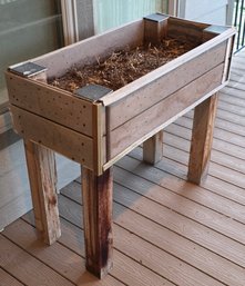 DIY Elevated Wooden Planter Box Designed For Gardening