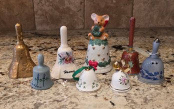 Assortment Of Porcelain And Ceramic Decor Hand Bells