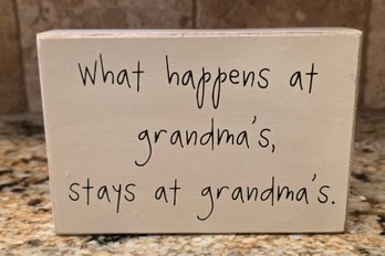 Decorative Farmhouse-style Wood Block Sign