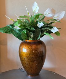 Nearly Natural 24-in Spathiphyllum Artificial Plant In A Plastic Decorative Vase