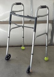 Foldable Mobility Walker With Two Front Wheels