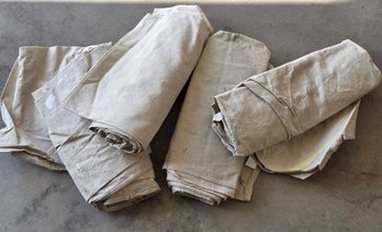 (4) Vintage Canvas Paint Tarp Covers
