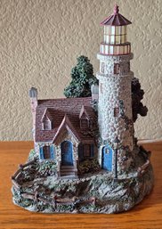 Hawthorne Village Thomas Kinkade 'Guiding Point Lighthouse' From The Seaside Village Collection