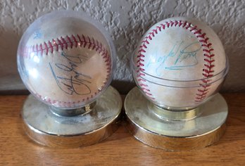 Vintage Baseball Collectible Consisting Of Two Autographed Baseballs GAYLORD PERRY