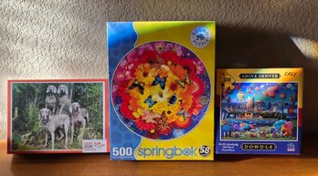 Assortment Of Three Jigsaw Puzzles