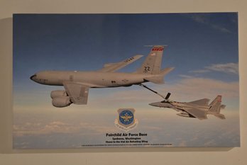 S. Air Force Boeing KC-135 Stratotanker Refueling A Fighter Jet In Mid-air