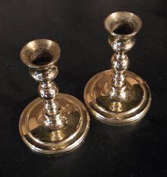 Matched Pair Of Vintage Baldwin Brass Candlesticks