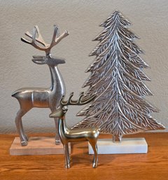 Northlight Reindeer And Tree Metal Christmas Figure