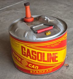 Vintage 1970s Stancan 2 1/2 Gallon Metal Gasoline Container