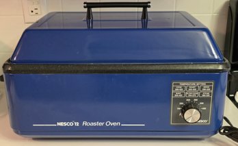 Vintage Nesco 12-quart Blue Electric Roaster Oven