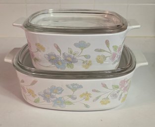 Vintage Corning Ware Casserole Dishes In The Pastel Bouquet Pattern
