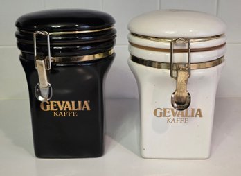 Vintage Gevalia Kaffe Ceramic Coffee Canisters