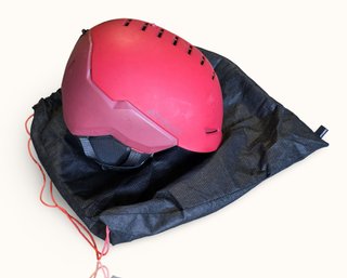 #G2 Atomic Matte Red Ski Helmet With Drawstring Storage Bag