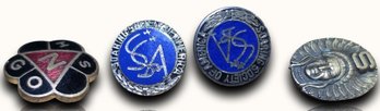#J9 Vintage Soaring Society Of America Aviation And Club Lapel Pins Lot