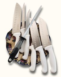 K80 Assorted Members Mark And Tramontina Commercial Kitchen Knife Set With Sharpening Steel