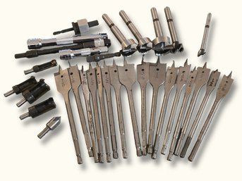 R987 Mixed Wood Drilling Bit And Plug Cutter Set Lot