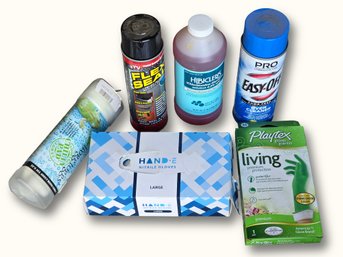 R1044 Hand-E Nitrile Gloves Playtex Living Gloves Hibiclens Easy-Off Flex Seal Frogg Toggs Maintenance Lot