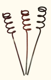 FR64 Vintage Metal Spiral Coiled Fishing Rod Holders