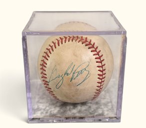 R169 Autographed Ray Lankford Signed Rawlings Major League Baseball