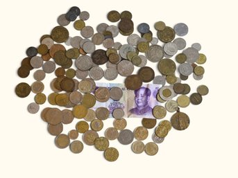 R272  Assorted World Coins And Paper Currency Collection Lot