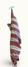 #LR80 Vintage American Flag With Eagle Finial And Pole