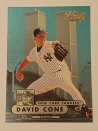 1998 Metal Universe David Cone Twin Towers Baseball Card Yankees