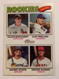 2026 Topps Heritage Chrome Rookies Montgomery, Freeland, Acosta, Guzman Baseball Card