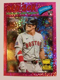 2026 Topps Heritage Chrome Pink Sparkle Roman Anthony Rookie Parallel Baseball Card Red Sox