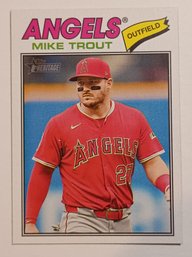 2026 Topps Heritage Mike Trout Baseball Card Angels