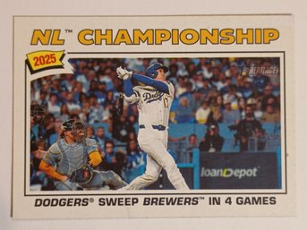 2026 Topps Heritage '25 NLCS Dodgers Sweep Brewers Shohei Ohtani Baseball Card